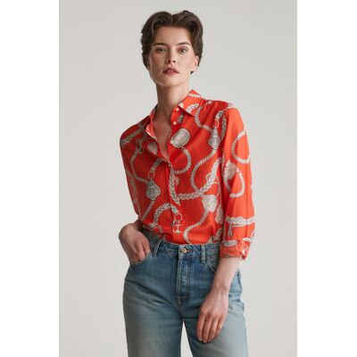 KOŠILE GANT REG SAILING PRINT COT SILK SHIRT ORANGE RED 36 female KOŠILE GANT REG SAILING PRINT COT SILK SHIRT ORANGE RED 36 female