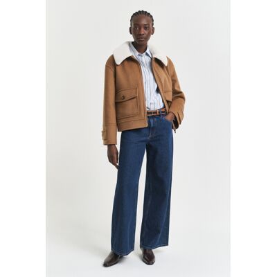 DŽÍNY GANT LOW WIDE JEANS DARK BLUE WORN IN 26 female DŽÍNY GANT LOW WIDE JEANS DARK BLUE WORN IN 26 female