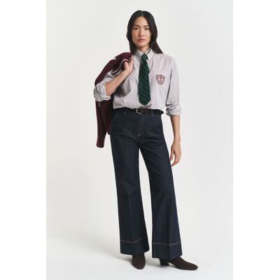 DŽÍNY GANT SLIM FLARE JEANS WITH HEM DETAIL DARK BLUE 30 female DŽÍNY GANT SLIM FLARE JEANS WITH HEM DETAIL DARK BLUE 30 female