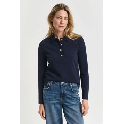 POLOKOŠILE GANT REG LS PIQUE POLO EVENING BLUE XS female POLOKOŠILE GANT REG LS PIQUE POLO EVENING BLUE XS female