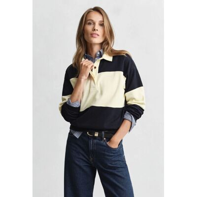POLOKOŠILE GANT PIQUE TEXTURE COLOR BLOCK RUGGER EVENING BLUE M female POLOKOŠILE GANT PIQUE TEXTURE COLOR BLOCK RUGGER EVENING BLUE M female