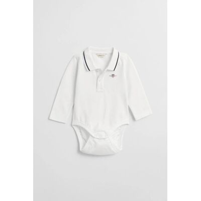 BODY GANT SHIELD LS PIQUE BODY WHITE 86 unisex BODY GANT SHIELD LS PIQUE BODY WHITE 86 unisex