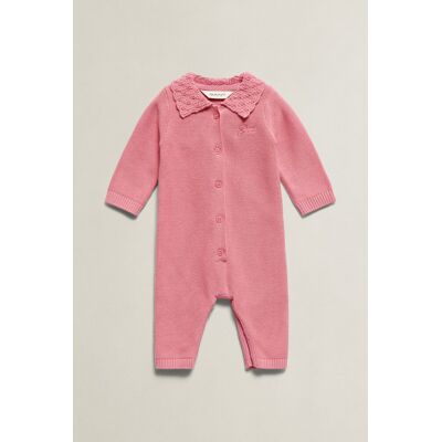 PYŽAMO GANT CROCHET COLLAR ROMPER WILD PINK 62 female PYŽAMO GANT CROCHET COLLAR ROMPER WILD PINK 62 female