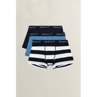 SPODNÍ PRÁDLO GANT 3 PACK STRIPE BOXER BRIEFS EVENING BLUE T089 male SPODNÍ PRÁDLO GANT 3 PACK STRIPE BOXER BRIEFS EVENING BLUE T089 male