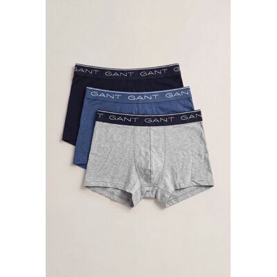 SPODNÍ PRÁDLO GANT STRIPED WAISTBAND TRUNK 3-PACK LIGHT GREY MELANGE XXXL male SPODNÍ PRÁDLO GANT STRIPED WAISTBAND TRUNK 3-PACK LIGHT GREY MELANGE XXXL male