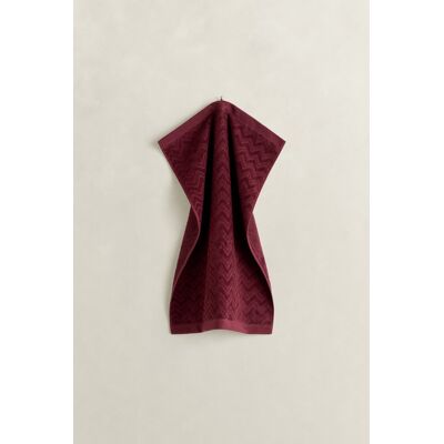 RUČNÍK GANT JACQUARD HERRINGBONE TOWEL 50X70 DARKENED WINE 50x70 unisex RUČNÍK GANT JACQUARD HERRINGBONE TOWEL 50X70 DARKENED WINE 50x70 unisex