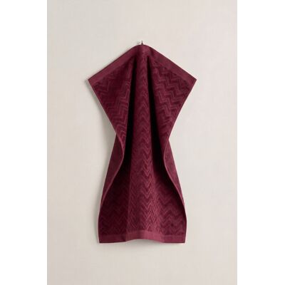 RUČNÍK GANT JACQUARD HERRINGBONE TOWEL 50X70 DARKENED WINE 50x70 unisex RUČNÍK GANT JACQUARD HERRINGBONE TOWEL 50X70 DARKENED WINE 50x70 unisex