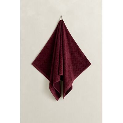 RUČNÍK GANT JACQUARD HERRINGBONE TOWEL 70X140 DARKENED WINE 70x140 unisex RUČNÍK GANT JACQUARD HERRINGBONE TOWEL 70X140 DARKENED WINE 70x140 unisex