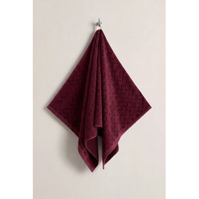 RUČNÍK GANT JACQUARD HERRINGBONE TOWEL 70X140 DARKENED WINE 70x140 unisex RUČNÍK GANT JACQUARD HERRINGBONE TOWEL 70X140 DARKENED WINE 70x140 unisex