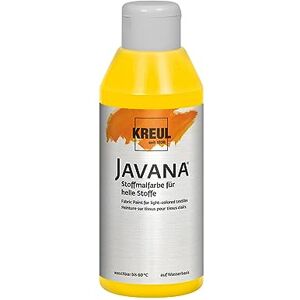 KREUL 91312 – Javana barva na textil na světlé látky, 250ml sklo ve zlatožluté, hebká barva na bázi vody s krémovým charakterem, proniká hluboko do vláken, po fixaci je odolná vůči praní KREUL 91312 – Javana barva na textil na světlé látky, 250ml sklo ve zlatožluté, hebká barva na bázi vody s krémovým charakterem, proniká hluboko do vláken, po fixaci je odolná vůči praní