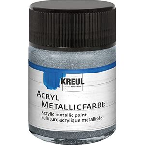 KREUL 77572 akrylová metalická barva, 50 ml sklo ve stříbrné barvě, okouzlující akrylová barva s metalickým efektem na vodní bázi, krémově krycí, rychleschnoucí a voděodolné KREUL 77572 akrylová metalická barva, 50 ml sklo ve stříbrné barvě, okouzlující akrylová barva s metalickým efektem na vodní bázi, krémově krycí, rychleschnoucí a voděodolné