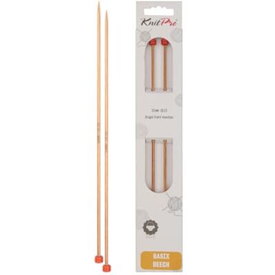 KnitPro Basix Beech Lange Nadeln 10" (25cm) 3mm KnitPro Basix Beech Lange Nadeln 10" (25cm) 3mm