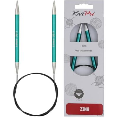 KnitPro Zing kruhové pletací jehlice 16" (40 cm) 8 mm KnitPro Zing kruhové pletací jehlice 16" (40 cm) 8 mm