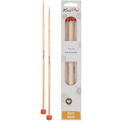 KnitPro Basix Birch pletací jehlice 2 kusy, délka 25 cm x tloušťka 4,00 mm KnitPro Basix Birch pletací jehlice 2 kusy, délka 25 cm x tloušťka 4,00 mm