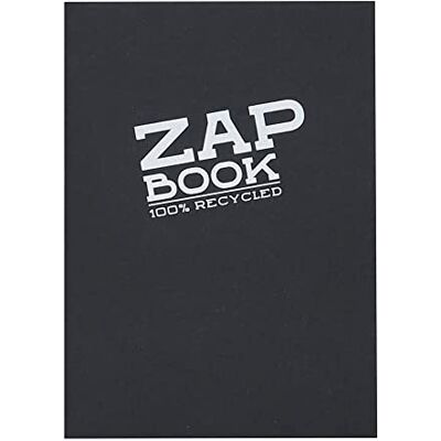 Clairefontaine 3363C – skicák / sešit na kreslení Zap Book DIN A6 10,5 x 14,8 cm, lepený, 160 listů 80 g 100% recyklovaný papír, ideální pro rychlé poznámky a návrhy, černý, 1 kus Clairefontaine 3363C – skicák / sešit na kreslení Zap Book DIN A6 10,5 x 14,8 cm, lepený, 160 listů 80 g 100% recyklovaný papír, ideální pro rychlé poznámky a návrhy, černý, 1 kus