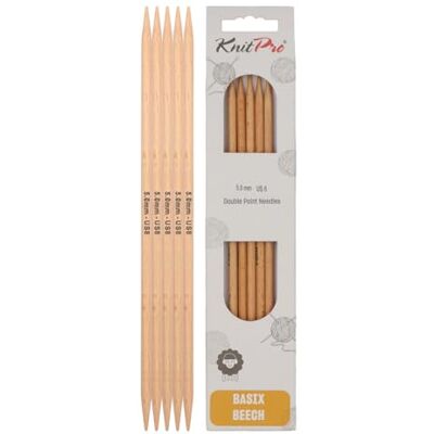 KnitPro Basix Birch pletací jehlice 5 kusů, 20 cm délka x 5,00 mm tloušťka KnitPro Basix Birch pletací jehlice 5 kusů, 20 cm délka x 5,00 mm tloušťka