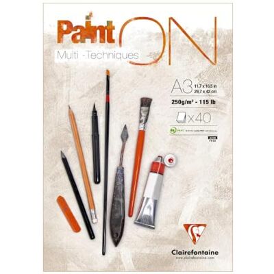 Clairefontaine 96536C kreslicí blok PaintON A3 40 listů 250 g extra bílá Clairefontaine 96536C kreslicí blok PaintON A3 40 listů 250 g extra bílá
