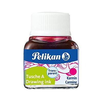 Pelikan A 523 tuš A, 10 ml, karmínově červená Pelikan A 523 tuš A, 10 ml, karmínově červená