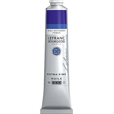 Lefranc Bourgeois 405164 extra jemná olejová barva v umělecké kvalitě z vysoce kvalitních pigmentů, živé barvy, vysoká světlostálost, 200 ml tuba ultramarín tmavá Lefranc Bourgeois 405164 extra jemná olejová barva v umělecké kvalitě z vysoce kvalitních pigmentů, živé barvy, vysoká světlostálost, 200 ml tuba ultramarín tmavá