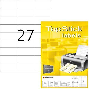 TopStick 8704 Etikety - 27 na list A4 - 70x32mm TopStick 8704 Etikety - 27 na list A4 - 70x32mm
