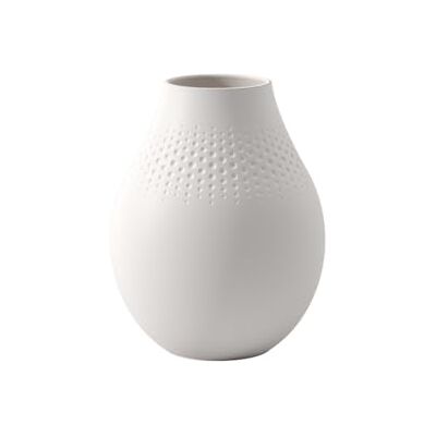 Villeroy & Boch Manufacture Collier váza 20 cm bílá, váza na květiny moderní, dekorační váza, malá váza na květiny, dekorace na jídelní stůl, domácí dekorace, prémiový porcelán Villeroy & Boch Manufacture Collier váza 20 cm bílá, váza na květiny moderní, dekorační váza, malá váza na květiny, dekorace na jídelní stůl, domácí dekorace, prémiový porcelán
