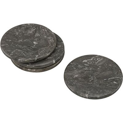 Creative Podtácek z přírodního mramoru z dřevěného uhlí, kulatý, na víno nebo nápoje, servírovací stolní dekorace, průměr 10,2 cm, 4 kusy Creative Podtácek z přírodního mramoru z dřevěného uhlí, kulatý, na víno nebo nápoje, servírovací stolní dekorace, průměr 10,2 cm, 4 kusy