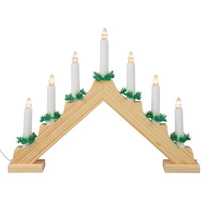 Idena LED vánoční svícen, 7 světel, přírodní, 8582088, balení 1 ks Idena LED vánoční svícen, 7 světel, přírodní, 8582088, balení 1 ks