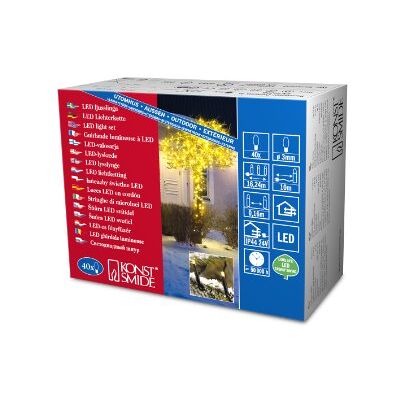 Konstsmide Micro LED Světelný řetěz - 40 LED - Žlutý - IP44 - 24V - Černý kabel Konstsmide Micro LED Světelný řetěz - 40 LED - Žlutý - IP44 - 24V - Černý kabel
