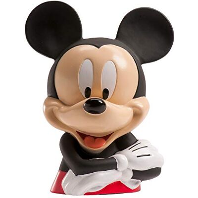 dekora – Disney pokladnička pro děti Mickey Mouse z umělé hmoty s 12 jedlými bankovkami z oblátů – 16 cm – robustní a bezpečná pro děti – dárek k narozeninám a Vánocům dekora – Disney pokladnička pro děti Mickey Mouse z umělé hmoty s 12 jedlými bankovkami z oblátů – 16 cm – robustní a bezpečná pro děti – dárek k narozeninám a Vánocům
