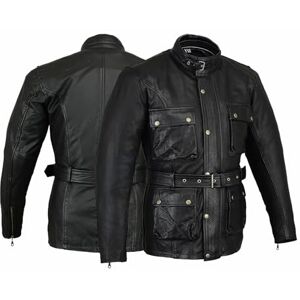 Bikers Gear Australia Biker Gear Classic Vintage Trail Blazer CE1621-1 PU Armor Motocyklová voskovaná a olejovaná kožená bunda černá 6XL Bikers Gear Australia Biker Gear Classic Vintage Trail Blazer CE1621-1 PU Armor Motocyklová voskovaná a olejovaná kožená bunda černá 6XL
