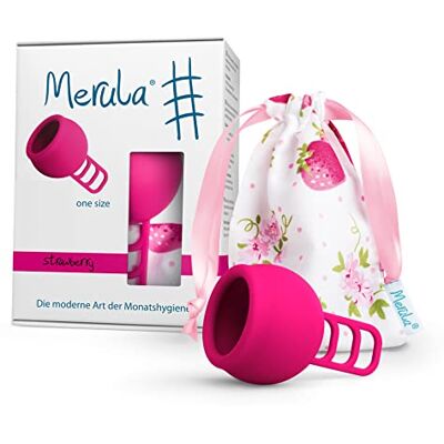 Merula Cup jahodový (růžový) – One size menstruační kalíšek z lékařského silikonu Merula Cup jahodový (růžový) – One size menstruační kalíšek z lékařského silikonu