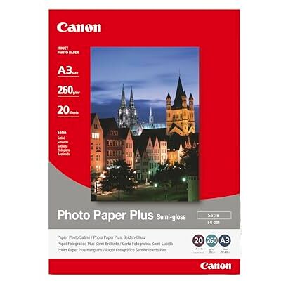 Canon Fotopapír SG-201 Plus hedvábný lesk DIN A3 20 listů pro inkoustové tiskárny – PIXMA tiskárna (260 g/m²), 1686B026 Canon Fotopapír SG-201 Plus hedvábný lesk DIN A3 20 listů pro inkoustové tiskárny – PIXMA tiskárna (260 g/m²), 1686B026