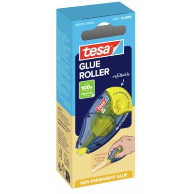 tesa GLUE ROLLER Non-Permanent Váleček na lepidlo 14 m x 8,4 mm Opakovaně odstranitelné lepidlo se žlutým lepicím proužkem přesné nanášení na papír, karton a fotografie v kanceláři a tesa GLUE ROLLER Non-Permanent Váleček na lepidlo 14 m x 8,4 mm Opakovaně odstranitelné lepidlo se žlutým lepicím proužkem přesné nanášení na papír, karton a fotografie v kanceláři a