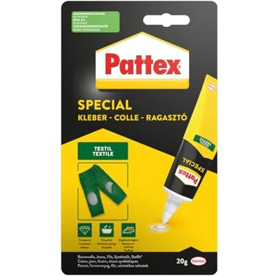 Pattex Speciální modelářské lepidlo Flexibilní lepení, přesná špička, pro bavlnu a kůži, také na dřevo a kov, ideální pro kutily a opravy Pattex Speciální modelářské lepidlo Flexibilní lepení, přesná špička, pro bavlnu a kůži, také na dřevo a kov, ideální pro kutily a opravy
