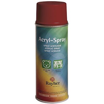Rayher HOBBY 34145287 akrylový sprej, akrylový lak, hedvábně matný, stříkací lak pro vnitřní i venkovní použití, vysoká krycí síla, ekologické lakování sprejem, dóza 200 ml (1 balení) klasikrot Rayher HOBBY 34145287 akrylový sprej, akrylový lak, hedvábně matný, stříkací lak pro vnitřní i venkovní použití, vysoká krycí síla, ekologické lakování sprejem, dóza 200 ml (1 balení) klasikrot