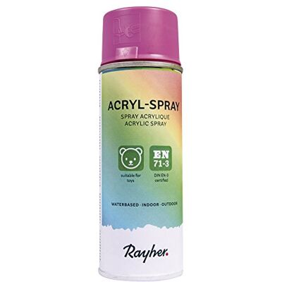 Rayher HOBBY 34145264 akrylový sprej, akrylový lak, hedvábně matný, stříkací lak pro vnitřní i venkovní použití, vysoká krycí síla, ekologické lakování sprejem, 200 ml (1 balení) růžový Rayher HOBBY 34145264 akrylový sprej, akrylový lak, hedvábně matný, stříkací lak pro vnitřní i venkovní použití, vysoká krycí síla, ekologické lakování sprejem, 200 ml (1 balení) růžový