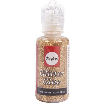 Rayher 33842620 Glitter-Glue holographisch, Flasche 20 ml, brill.gold Rayher 33842620 Glitter-Glue holographisch, Flasche 20 ml, brill.gold