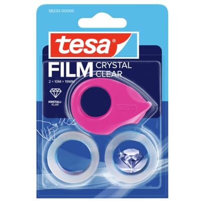 tesa Mini odvíječ se 2 kolečky film Crystal Clear 10 m x 19 mm Kompaktní doplňovací ruční odvíječ pro nalepení bez použití včetně 2 rolí lepicí fólie v růžové, modré nebo bílé barvě tesa Mini odvíječ se 2 kolečky film Crystal Clear 10 m x 19 mm Kompaktní doplňovací ruční odvíječ pro nalepení bez použití včetně 2 rolí lepicí fólie v růžové, modré nebo bílé barvě