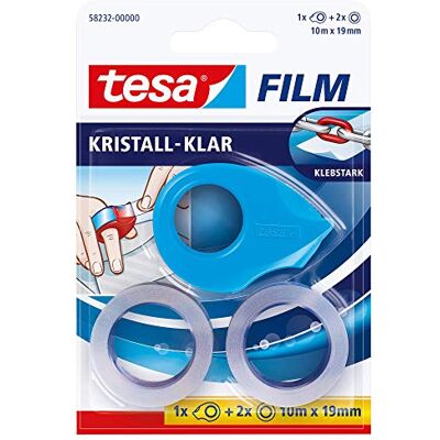 tesa Mini odvíječ se 2 kolečky film Crystal Clear 10 m x 19 mm Kompaktní doplňovací ruční odvíječ pro nalepení bez použití včetně 2 rolí lepicí fólie v růžové, modré nebo bílé barvě tesa Mini odvíječ se 2 kolečky film Crystal Clear 10 m x 19 mm Kompaktní doplňovací ruční odvíječ pro nalepení bez použití včetně 2 rolí lepicí fólie v růžové, modré nebo bílé barvě