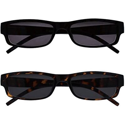 OPULIZE Lesebrillen-Set – 4er-Pack in Schwarz, Braun und Grau mit UV400-Sonnenlesebrille OPULIZE Lesebrillen-Set – 4er-Pack in Schwarz, Braun und Grau mit UV400-Sonnenlesebrille