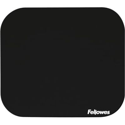 Fellowes Podložka pod myš – černá podložka pod myš – protiskluzová gumová podložka, hladký polyesterový povrch, komfortní s dlouhou životností – podložky pod myš pro psací stoly, počítače, laptopy Fellowes Podložka pod myš – černá podložka pod myš – protiskluzová gumová podložka, hladký polyesterový povrch, komfortní s dlouhou životností – podložky pod myš pro psací stoly, počítače, laptopy