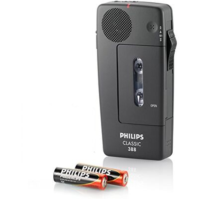 Philips LFH0388 analogový mini kazetový diktafon 30 mini kazet, poutko na ruku, antracit Philips LFH0388 analogový mini kazetový diktafon 30 mini kazet, poutko na ruku, antracit