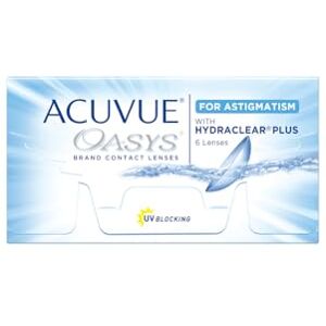 Acuvue OASYS for Astigmatism kontaktní čočky – 2týdenní čočky pro den a noc s -5 dpt, Cyl -0,75, Ach 180 a BC 8.6 – UV ochrana, ochrana proti vysychání a komfortní pocit při nošení – 6 čoček Acuvue OASYS for Astigmatism kontaktní čočky – 2týdenní čočky pro den a noc s -5 dpt, Cyl -0,75, Ach 180 a BC 8.6 – UV ochrana, ochrana proti vysychání a komfortní pocit při nošení – 6 čoček