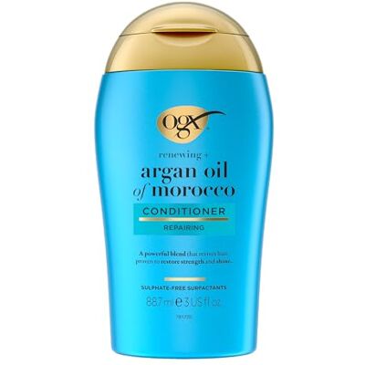 OGX Renewing+ Argan Oil of Morocco Conditioner cestovní velikost, 88,7 ml Regenerační regenerační kondicionér s marockým arganovým olejem, ochranná péče o vlasy mytí bez sulfátů OGX Renewing+ Argan Oil of Morocco Conditioner cestovní velikost, 88,7 ml Regenerační regenerační kondicionér s marockým arganovým olejem, ochranná péče o vlasy mytí bez sulfátů