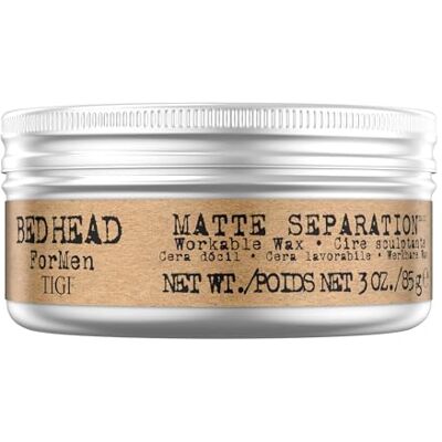 TIGI Bed Head For Men by Matte Separation vosk na vlasy, 85 g Silné držení se včelím voskem pro krátké až středně dlouhé vlasy, tvarovatelná textura, proti krepatění, matný povrch TIGI Bed Head For Men by Matte Separation vosk na vlasy, 85 g Silné držení se včelím voskem pro krátké až středně dlouhé vlasy, tvarovatelná textura, proti krepatění, matný povrch