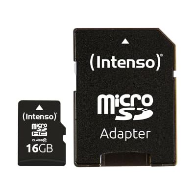 Intenso Micro SDHC 16GB Class, paměťová karta včetně adaptéru SD černá Intenso Micro SDHC 16GB Class, paměťová karta včetně adaptéru SD černá