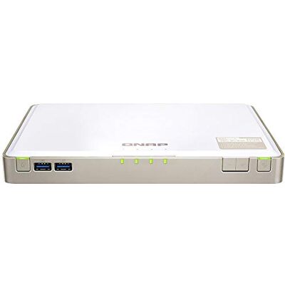QNAP TBS-453DX-8G, Quad-Core 4-Bay M.2 SATA SSD NASbook, 4K @ 60Hz-HDMI-2. 0, bílošedá QNAP TBS-453DX-8G, Quad-Core 4-Bay M.2 SATA SSD NASbook, 4K @ 60Hz-HDMI-2. 0, bílošedá
