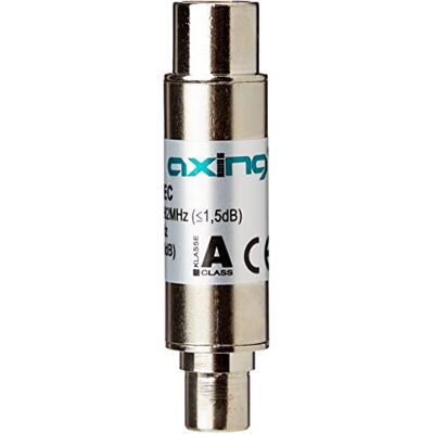 Axing TZU 198-63 DVB-T-Tiefpassfilter (5-862 MHz, Koax-Stecker Koax-Buchse) Axing TZU 198-63 DVB-T-Tiefpassfilter (5-862 MHz, Koax-Stecker Koax-Buchse)