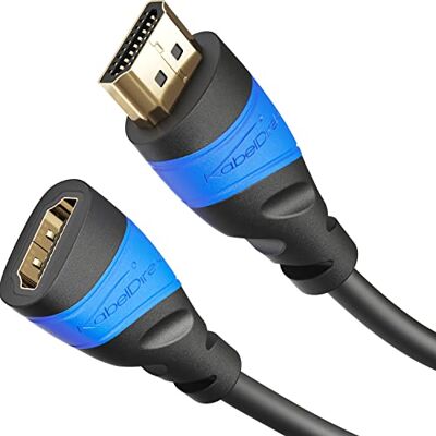 KabelDirekt – 4K HDMI prodloužení – 3m – konektor na zdířku – pro PS5 KabelDirekt – 4K HDMI prodloužení – 3m – konektor na zdířku – pro PS5