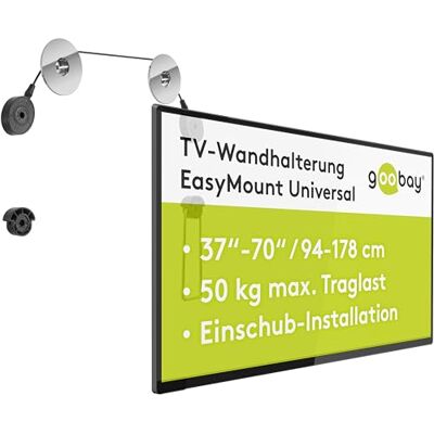 Goobay TV nástěnný držák 37–70 palců (94–178 cm), VESA, kabelový systém, do 50 kg Goobay TV nástěnný držák 37–70 palců (94–178 cm), VESA, kabelový systém, do 50 kg